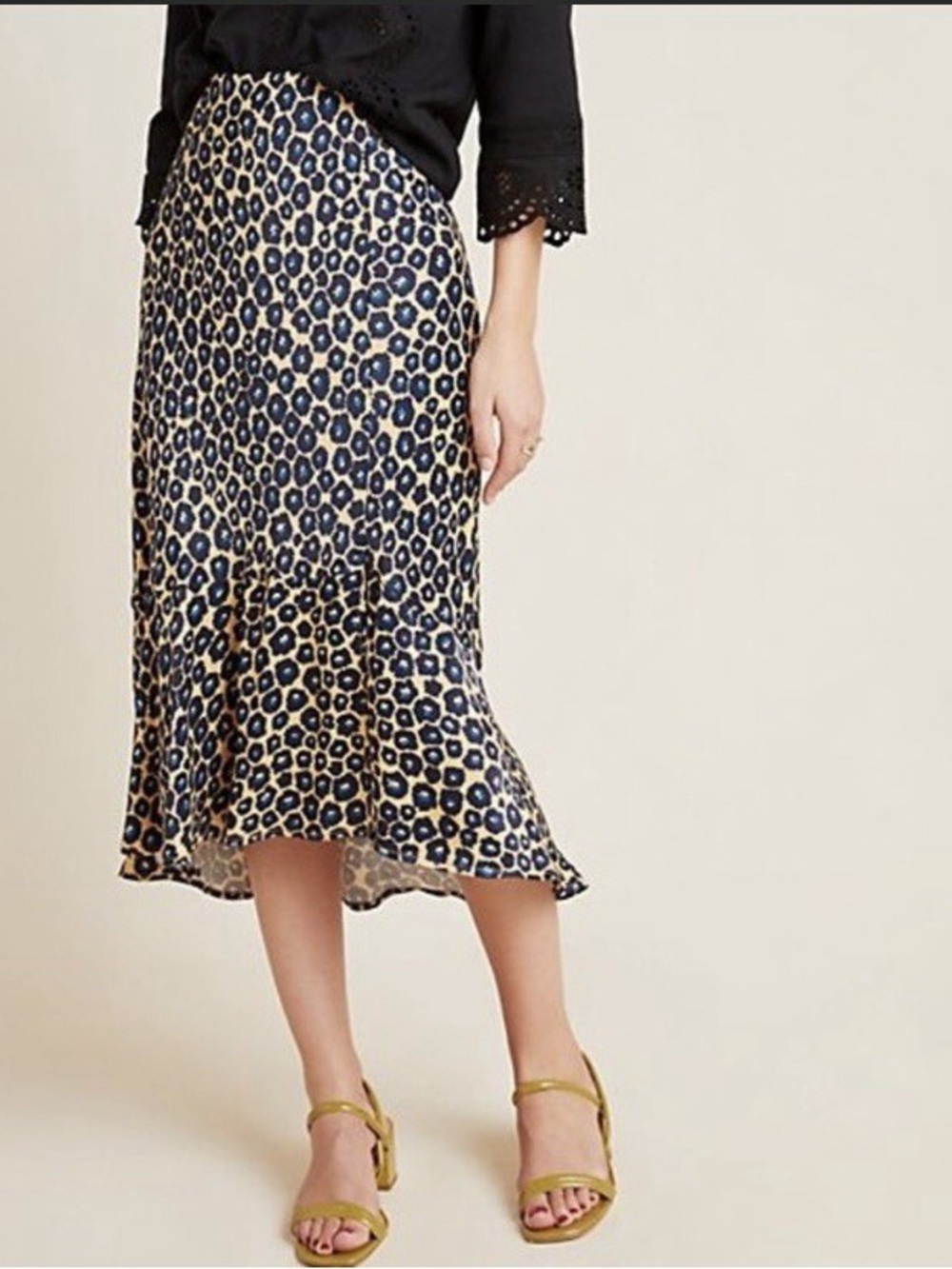 Maeve Leopard-Print Midi Skirt